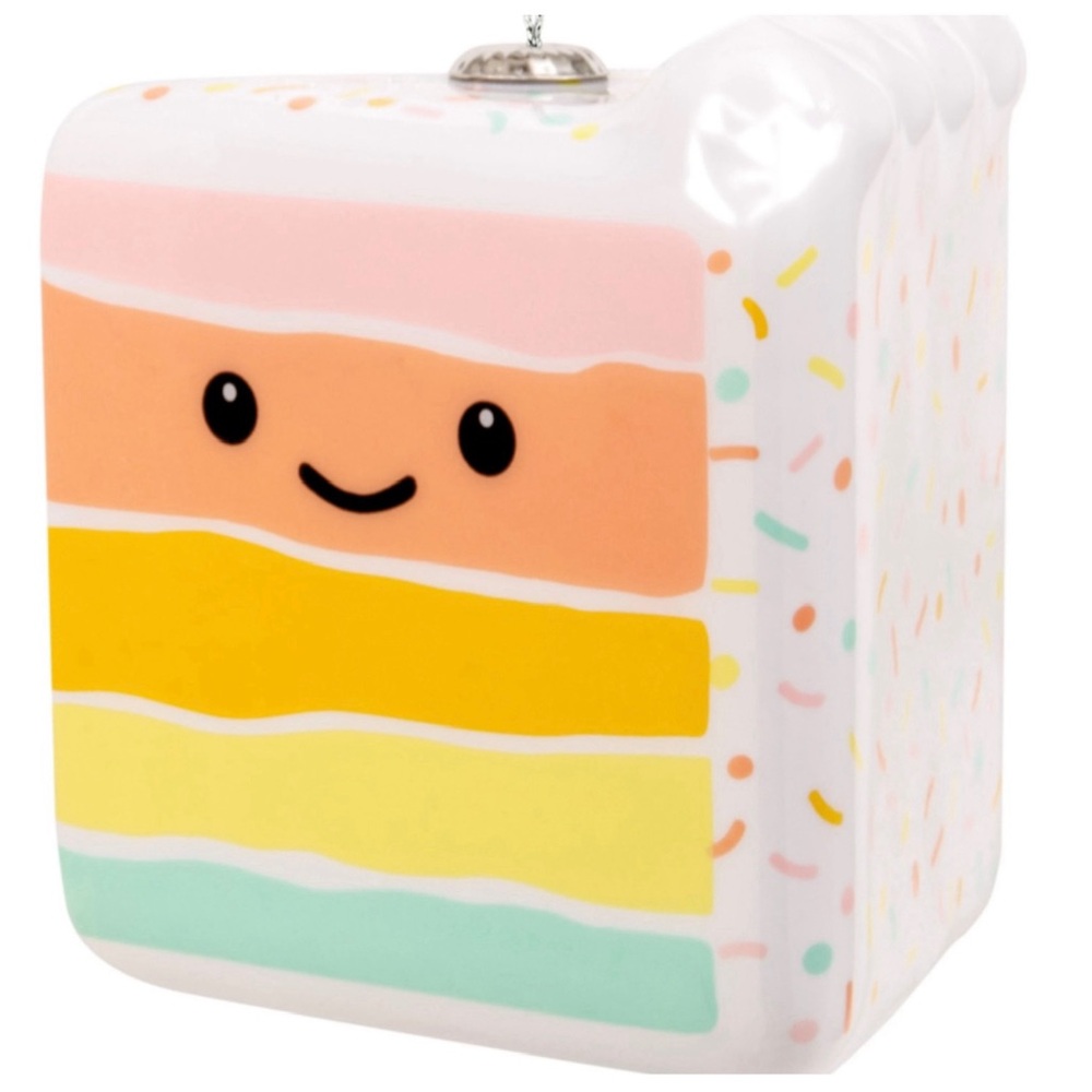 Hallmark Rainbow Slice of Cake Shatterproof Christmas Ornament (NWT) - Picture 5 of 14